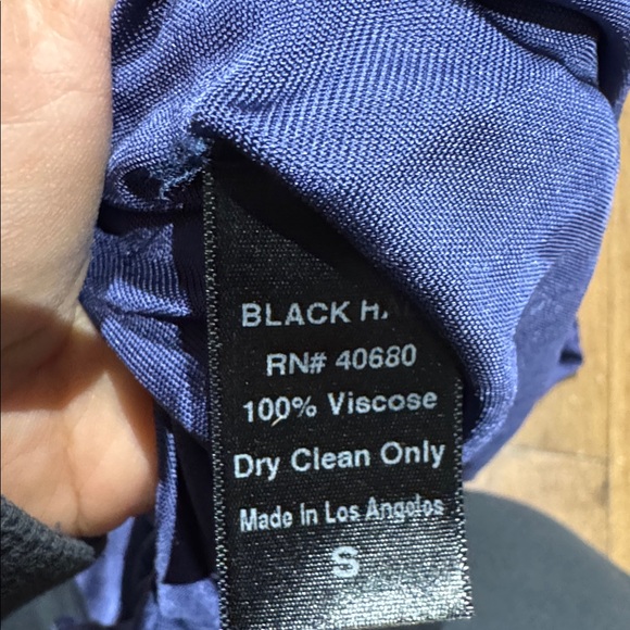 Black Halo One-Shoulder Navy Dress - Picture 4 of 4